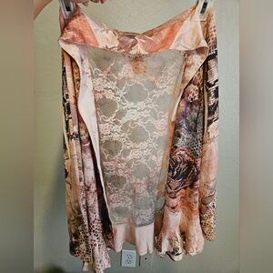 Christopher & Banks Lace Overlay Cardigan